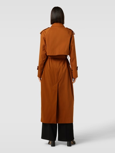 Windsor Trenchcoat met schouder- en mouwtrensjes Cognac - 5