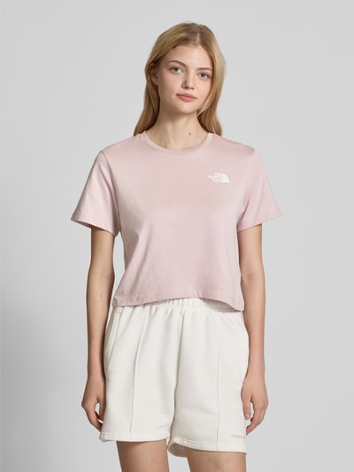 The North Face Cropped T-Shirt mit Label-Print Hellrosa 4