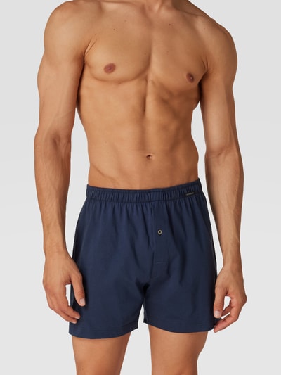 Schiesser Boxershort met labeldetail in een set van 2 stuks Donkerblauw - 1