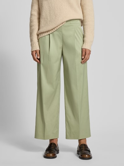 Windsor Spodnie z szeroką nogawką w kant Trawiasty zielony 4