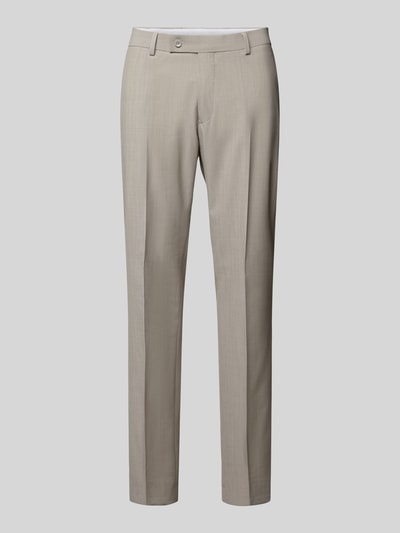 HECHTER PARIS Slim fit pantalon met persplooien Lichtgrijs - 2