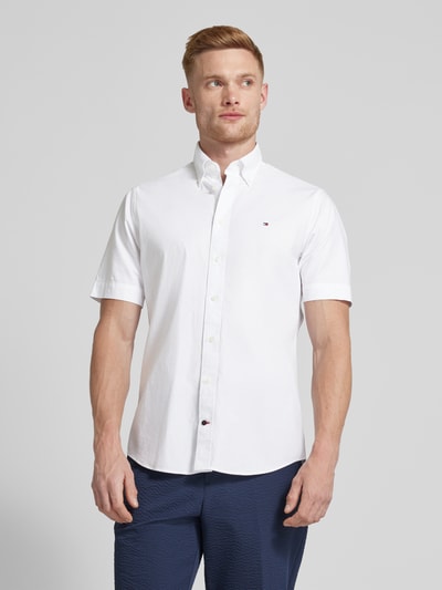 Tommy Hilfiger Regular Fit Business-Hemd mit 1/2-Arm Weiss 4