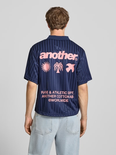 ANOTHER COTTON LAB Trykot z kołnierzykiem polo i nadrukami logo Granatowy 5
