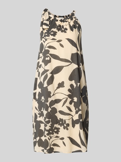 Produktfoto, Loose Fit Freizeitkleid aus reiner Baumwolle von Marc O'Polo in Creme mit schwarzen Blumenmustern, Damen Freizeitkleid