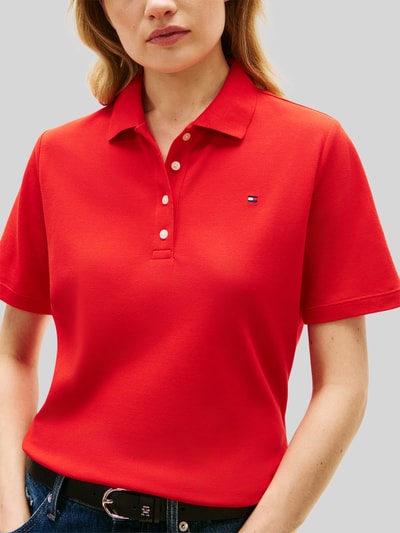 Tommy Hilfiger Regular Fit Poloshirts aus Baumwoll-Mix Rot 3
