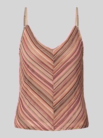 Vero Moda Regular Fit Trägertop mit Allover-Muster Modell 'DEMI' Hellbraun 2