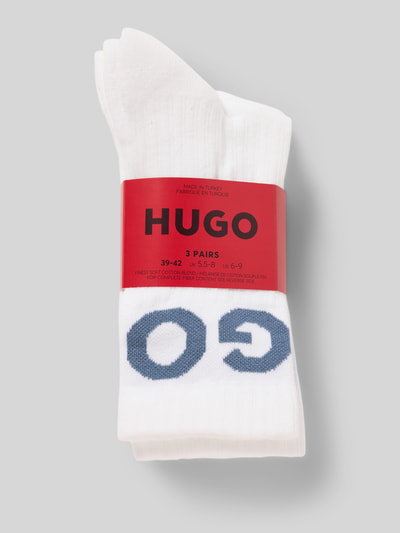HUGO Socken aus Baumwoll-Mix im 3er-Pack Modell 'ICONIC' Weiss 3