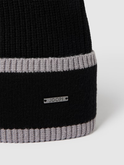 JOOP! Collection Beanie met labeldetail Zwart - 2