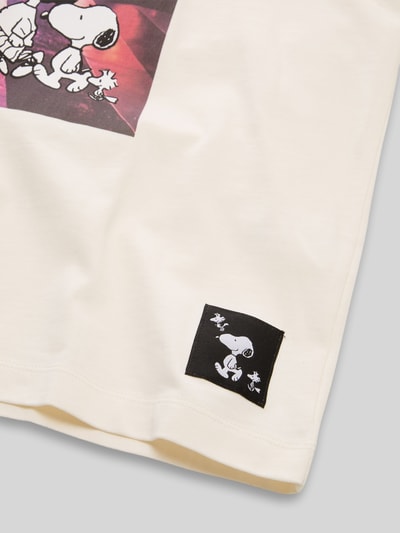 Tom Tailor Denim Relaxed Fit T-Shirt aus reiner Baumwolle mit Peanuts Frontprint Offwhite 6