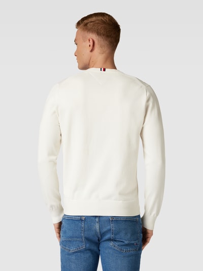 Tommy Hilfiger Strickpullover mit Label-Stitching Offwhite 5