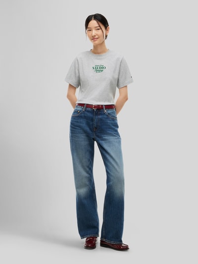 Tommy Hilfiger T-Shirt mit Logo-Print Hellgrau 1