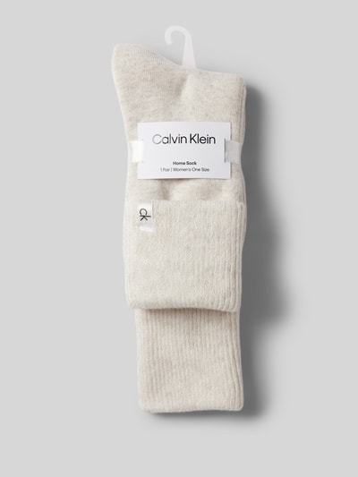 CK Calvin Klein Skarpety z detalem z logo Beżowy 3