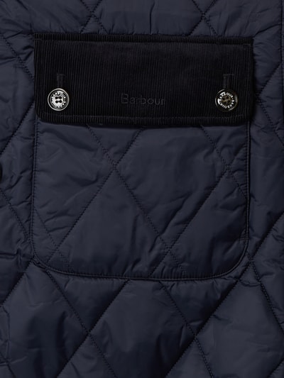 Barbour Steppmantel mit Cord-Besatz Modell 'MICKLEY' Marine 2