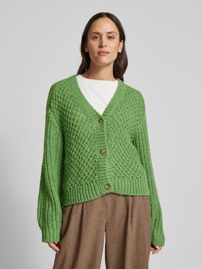 MSCH Copenhagen Strickjacke mit Woll-Anteil Modell 'Amabelle Heidi' Grass 4