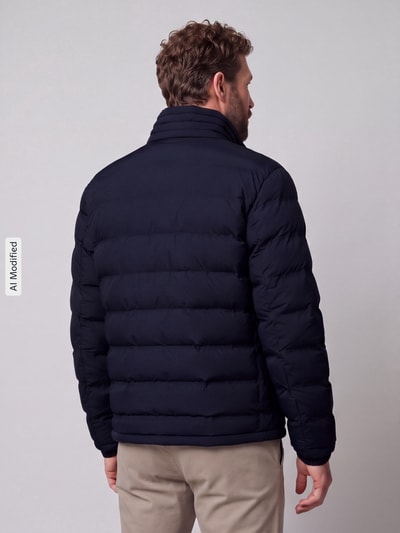 Strellson Regular Fit Steppjacke mit Stehkragen Modell 'MODENA FUSED' Dunkelblau 5