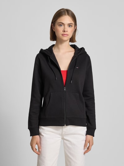 Tommy Jeans Bluza rozpinana o kroju regular fit z mieszanki bawełny Czarny 4