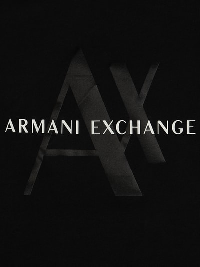 ARMANI EXCHANGE T-shirt met logoprint in metallic look  Zwart - 4