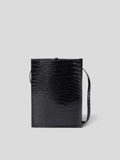 Our Legacy Crossbody Bag mit Reptil-Optik Black 4