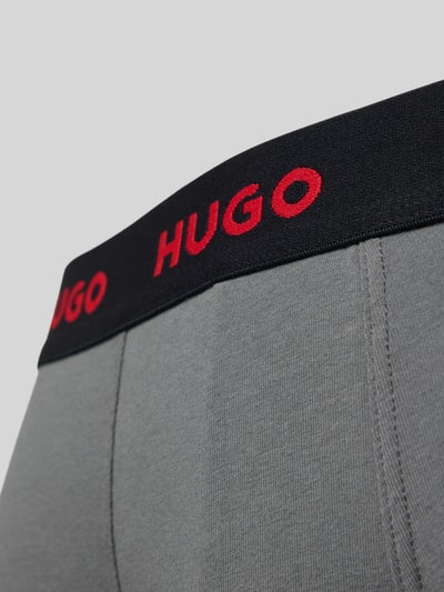 HUGO Slim Fit Trunks aus Baumwoll-Mix im 3er-Pack Black 2
