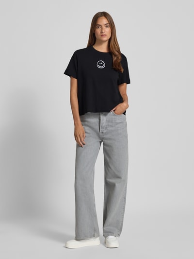 Vero Moda Loose Fit T-Shirt aus reine Baumwolle Modell 'SARA METTE' Black 1