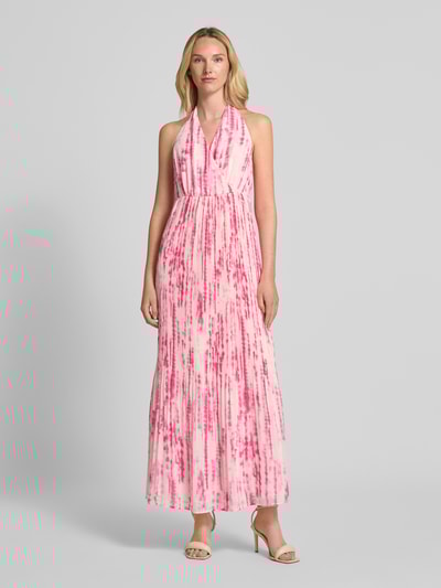 ICHI Jurk met halter in wikkellook, model 'NEALLY' Felroze - 4