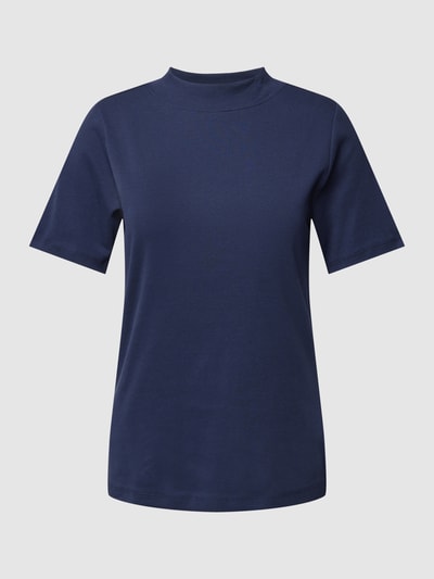 Montego T-shirt met opstaande kraag Donkerblauw - 2