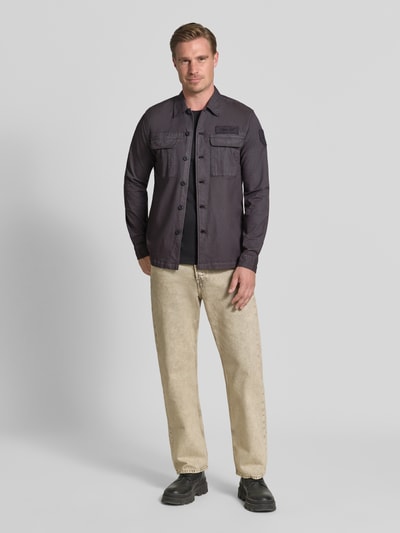 PME Legend Koszula casualowa o kroju regular fit z kieszeniami na piersi model 'cavalry' Antracytowy 1