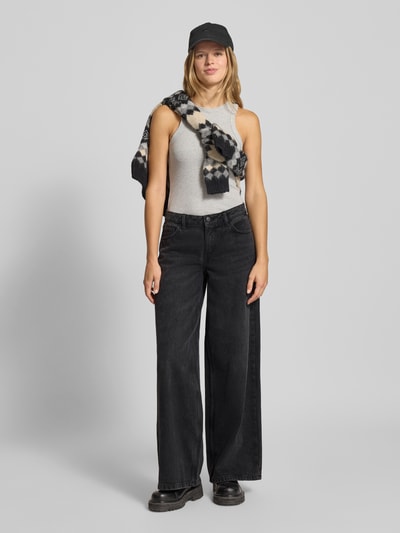 NOISY MAY® Jeansy o kroju wide fit z 5 kieszeniami model ‘KETTIE’ Czarny 1