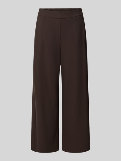 Produktfoto, braune, weite Hose mit geradem Bein und glatter Oberfläche, Wide Leg Weite Hose mit Viskose-Anteil Modell 'Misha edit' von OPUS, Damen Weite Hose