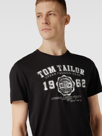 Tom Tailor T-Shirt mit Label-Print Black 3