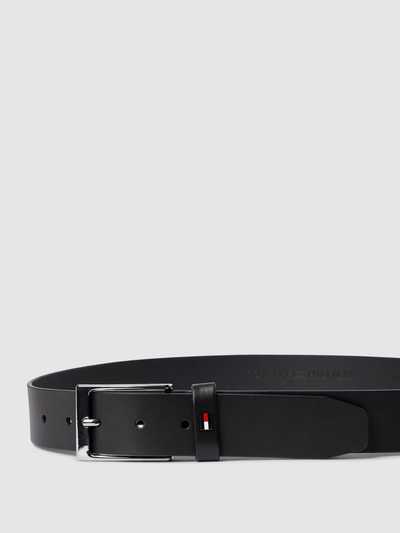 Tommy Hilfiger Leren riem met doornsluiting van metaal, model 'LAYTON LEATHER' Zwart - 2