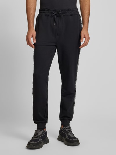 Guess Activewear Sweatpants met labelprint, model 'NEW ARLO' Zwart - 4