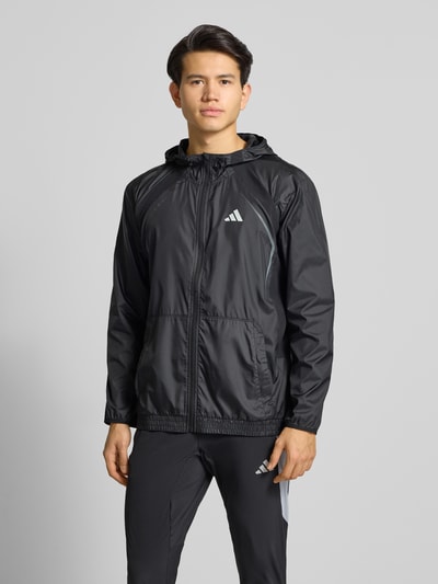 adidas Training Regular fit windbreaker met logoprint, model 'Tech' Zwart - 4