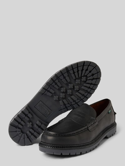 Polo Ralph Lauren Loafers van leer met profielzool, model 'JETT PENNY' Zwart - 4