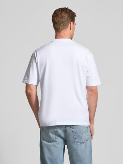 BOSS Orange Regular fit T-shirt van puur katoen, model 'WAGON' Wit - 5