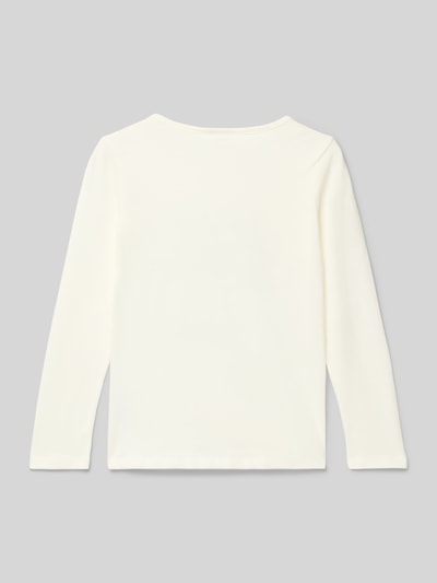 s.Oliver RED LABEL Regular Fit Langarmshirt aus reiner Baumwolle Offwhite 3