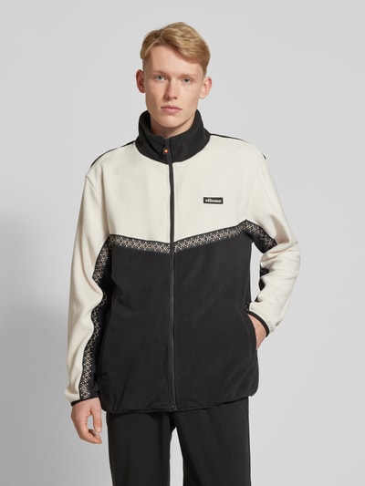 Ellesse Fleecejack met labelpatch, model 'ATLIN' Zwart - 4