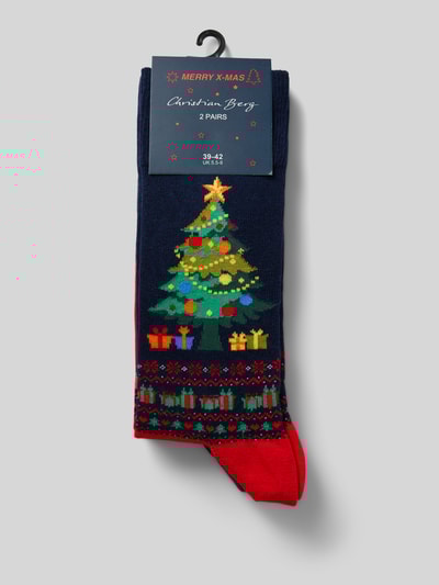 Christian Berg Men Socken mit geripptem Abschluss Metallic Gruen 3