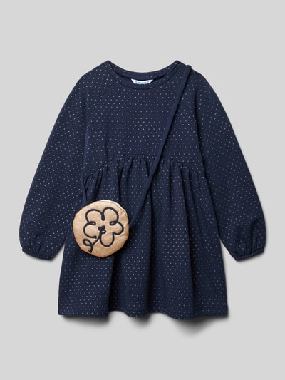 Mayoral Sukienka o szerokim kroju z kwiatową aplikacją Granatowy 1