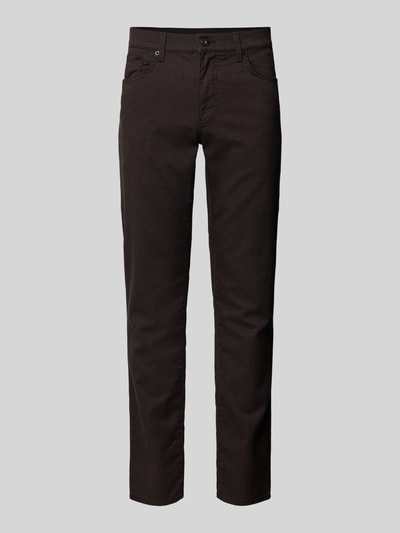 Brax Stoffen broek met viscose in 5-pocketmodel, model 'Cadiz' Middenbruin - 2