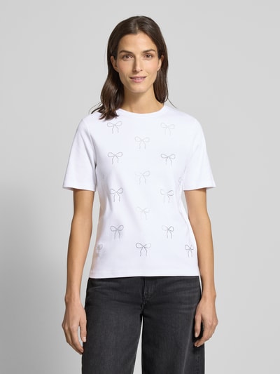Rich & Royal T-shirt met siersteentjes Wit - 4