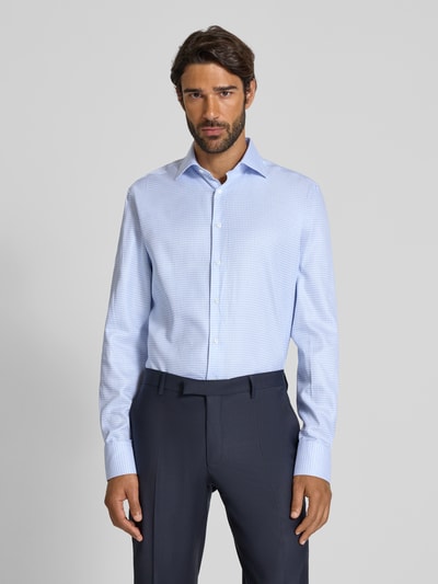 Stenstroms Regular Fit Business-Hemd mit Kentkragen Blau 4