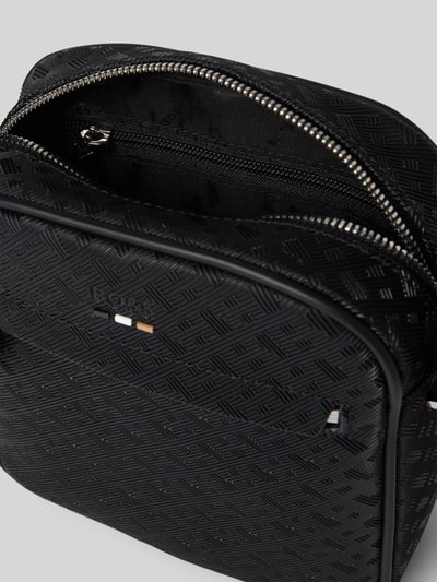 BOSS Schoudertas van generfd kunstleer, model 'RAY' Zwart - 5