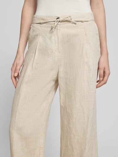 Christian Berg Woman Leinenhose mit Bindegürtel Sand Melange 3