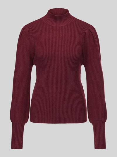 ONLY Sweter z bufiastymi rękawami model 'ONLKATIA' Bordowy 2