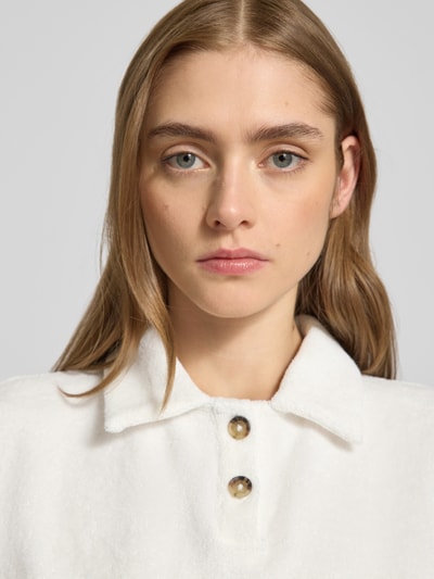 Marc O'Polo DENIM T-Shirt mit Umlegekragen Weiss 3