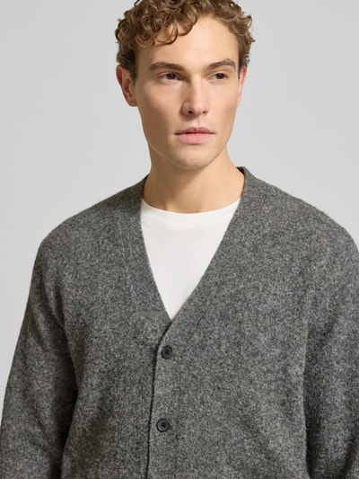 Jack & Jones Premium Gebreid jack met knoopsluiting, model 'BLASIMON' Middengrijs gemêleerd - 3