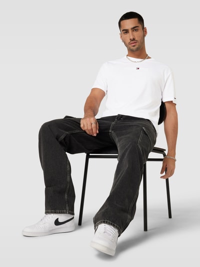 Tommy Jeans T-shirt van katoen met labelstitching Wit - 1