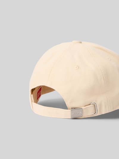 Produktfoto, Basecap aus reiner Baumwolle von Kenzo in Beige mit verstärktem Schirm, Label-Stitching, Belüftungslöcher, verstellbarer Riegel