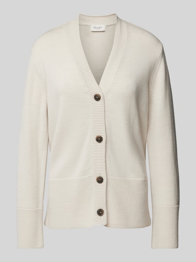 MAERZ Muenchen Wollcardigan mit V-Ausschnitt Beige 2